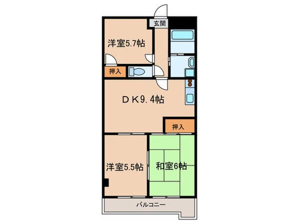 エスト小城の物件間取画像